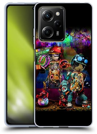 Head Case Designs Offizielle Jumbie Art Boombox Roboter Visionär Soft Gel Handyhülle Hülle kompatibel mit Xiaomi Redmi Note 12 Pro 5G