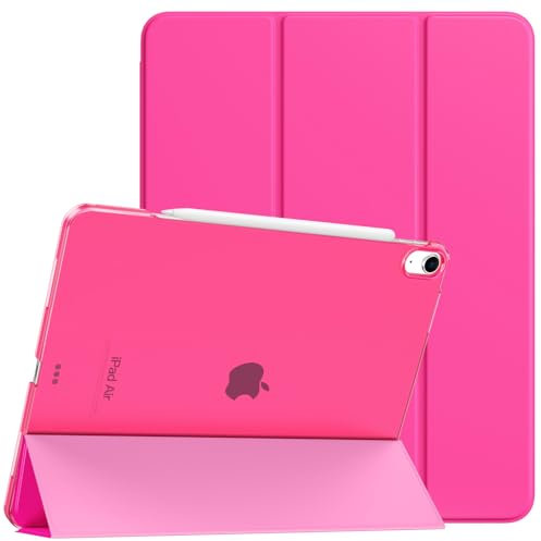 TiMOVO Funda para iPad Air 13 Pulgadas (M3/M2-2025/2024), Cubierta Delgada para iPad Air 13 Pulgadas, Soporta Touch ID, Translúcida con Auto-Sueño/Estela, Rosa Brillante