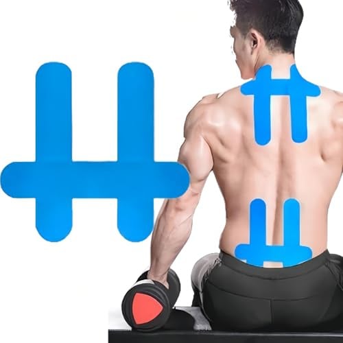 KTQUICK Vorgeschnittene Kinesiotape für Unteren Rücken,10PCS,Latexfrei