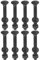 sourcing map M6 x 50mm Carriage Bolt Kit, 25 Set Round Head Square Neck Screws, Carriage Bolts Screws Set Includes Washers and Nuts - Carbon Steel Black Oxide for Fastening Accessories