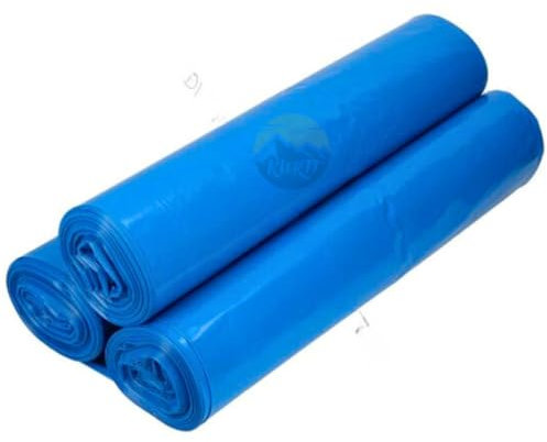 KURTT - 100 Stück reißfeste Müllsäcke | extra starke Abfallsäcke | 10 blaue Rollen | 120 L Fassungsvolumen | stabile Müllbeutel aus umweltfreundlicher Recyclingfolie