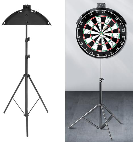 Tripod Dartboard Stand, Foldable Dart Board Mount, Adjustable Height Portable Stand, Heavy Duty Freestanding Darts Tripod Portable Travel Tripod Board Holder, 173cm/68.1in, Easy Assembly