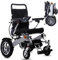 Rollstuhl Elektrisch Faltbar Leicht Elektrorollstuhl, Elektrischer Rollstuhl für Drinnen und Auf Reisen, Faltbarer Rollstuhl mit Elektroantrieb, Hohe Reichweite, Unterstützung 150 Kg, Silber