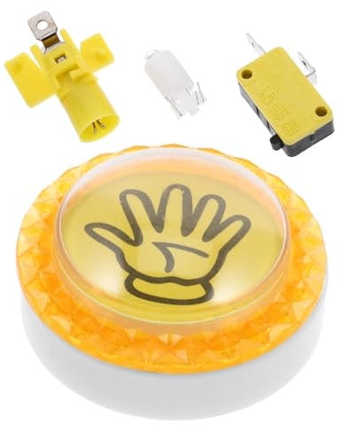 Alasum Game Button Playset Accessories Game Buzzer Recording Buttons for Classroom Pet Buttons Recordable Answer Buzzers Button Timers for Classroom Game Shows Game Night Yellow Plastic