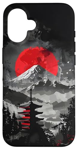 Japanese Mountain Sunset Case for iPhone 16