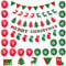 GXGM 5 Piezas de Navidad Banners y 30 Globos PCS - Decoraciones para Árbol y Fiesta de Navidad