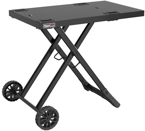 Royal Gourmet GT2201C-E Chariot Pliant pour Barbecue Portable, Desserte pour Plancha Pliable avec 2 Crochets pour Série GT2005-F, Adapté pour Le Camping, Dessus de Table 79 x 46,8 cm