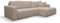 VENASI MÖBEL Luna XL Ecksofa mit Schlaffunktion und Bettkasten Cord-Stoff Schlafsofa Eckcouch Sofa (Braun)