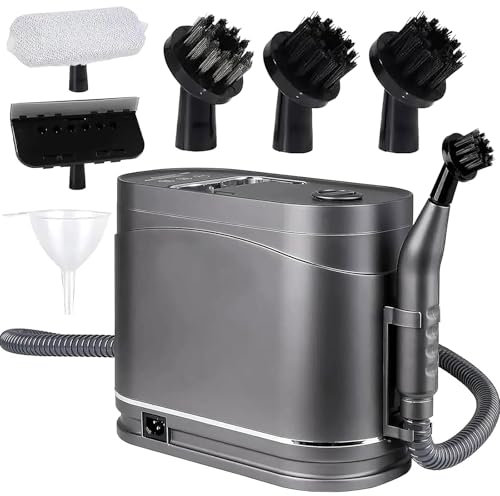 Handheld Steam Cleaner,1500w Multifunctional Steamer With 5 Brush Head,2 Cleaning Modes,1.2l Water Tank,105-120°c Handheld Steamer,for Carpet And Upholstery,floors,tiles,car,shoes