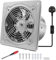 FanGoFast 200mm Kitchen Exhaust Fan 980m³/h Metal Bathroom Fan with UK Plug Low Noise Stainless Steel Ventilation Fan for Warehouse Home Bathroom Garage (Silver, 200mm)