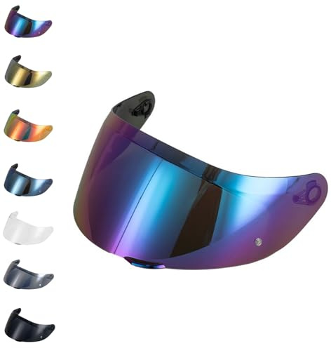 EvoParts Visier GT4-1 GT4-2 kompatibler Helm AGV K1 K1S K5 K5S pinlock ready (Mehrfarbig, L-ML-XL-XXL)