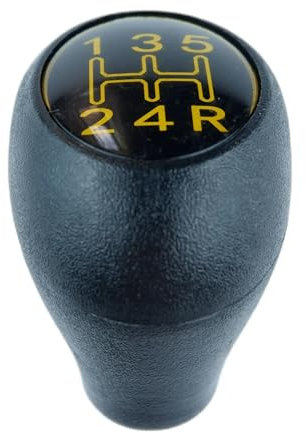 Pomo Palanca para Peugeot 504 505 205 Y 309 Perilla Cambio De Marchas 5 Velocidades Color Negro Y Plateado Rojo Verde Y Amarillo Palanca Velocidad Coche(Amarillo)