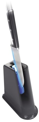T-fal Kochmesser, 16,5 cm, inkl. Messerblock mit Schärfer, immer scharf, Klinge aus Edelstahl, Schwarz, Eversharp Pro, K297S244