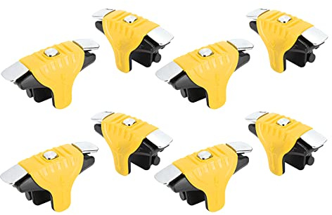 KIMISS 8 Stück Metall-Spieltasten für Mobiles Gaming – F1-Controller-Auslöser für PUBG, Kompatibel mit Handys, Empfindlichen und Tragbaren Gamepads (Yellow)