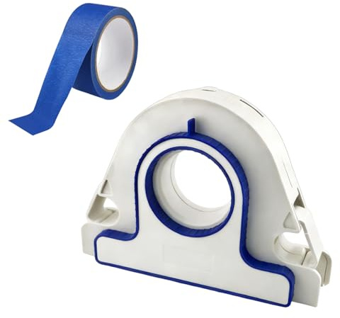 Agrdeed Malerband Applikator 25mm, Tragbarer Maskierung Farbband Applikator mit 25 mm Blauem Malerband, Einfache Bedienung für Zierleisten, Fenster und Türrahmen