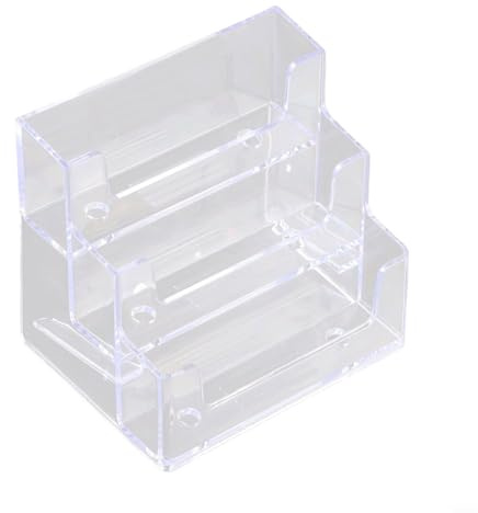 Transparentes Visitenkartenetui Organisieren Sie Ihre Karten mit einem mehrschichtigen Design (dreifaches Gitter)