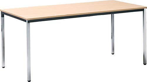 Format 4332163724353 – Tisch 800 x 800 mm chrom/buche