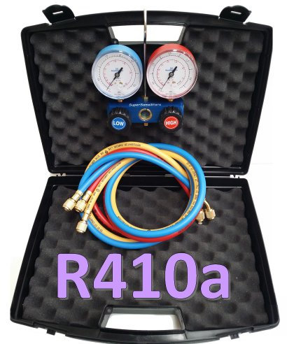 Gruppo manometrico 2 vie con fruste - per gas r410a