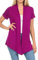 Pastel by Vivienne Damen Kurzarmweste vorne offen (15+ Farben/S-3XL), Magenta, Medium