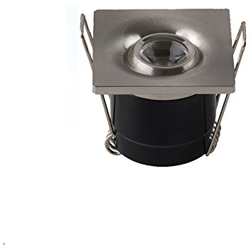 Mini LED Einbaustrahler Einbauleuchte Spot einbauspot mit Eckig Quadrat Rahmen Schwenkbar 1.5 Watt inkl. LED Trafo 4200K Neutralweiß