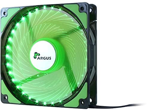 Inter-Tech Ventilador LED de 120 mm, para Videojuegos, iluminación (Verde)