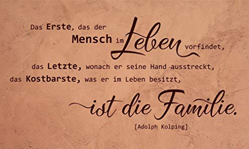 Wandtattoo-Wandaufkleber Spruch/Zitat ***...das Kostbarste ist die Familie...*** Größe u. Farbe frei wählbar!
