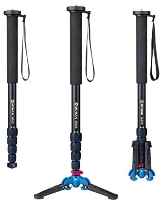 Moman MA65 DSLR Camera Monopod, Lightweight and Portable Travel Monopod for Video and Photography 50cm-165cm Compatible with DSLR Maximum Load 10kg