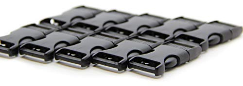 nts Nähtechnik Steckschnallen aus Kunststoff Steckverschluss Klickverschluss Steckschließer Rucksack Hundegeschirr (10 Schnallen, 30 mm)