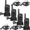 Retevis RT668 Walkie Talkie, Funkgerät mit Headset, VOX USB-C 1200mAh, 16 CH, Walkie Talkie Erwachsene für Hotel, Schulen, Sicherheit (Schwarz, 4 Stück)
