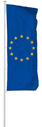 Vispronet® Hissfahne Europa 120x300 cm ✓ in Deutschland produziert ✓ versch. Materialien ✓ Hochformat (Supraflag®)