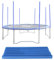 SERENA Terena Trampolin Schaumrollen blau Stangenschutz für 244 305 366 430 488 460 Innendurchmesser 25 mm