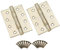 Door Hinges FIRE Rated 4’’x 3’’ Ball Bearing CE13 Grade Stainless Steel -Brass (1 Pair (2 Hinges))
