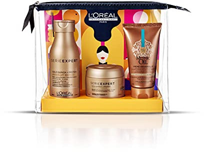 L'Oréal Professionnel Serie Expert Absolut Repair Summer Pouch, Shampoo 100 ml + Maske 75 ml + Leave-In 50 ml
