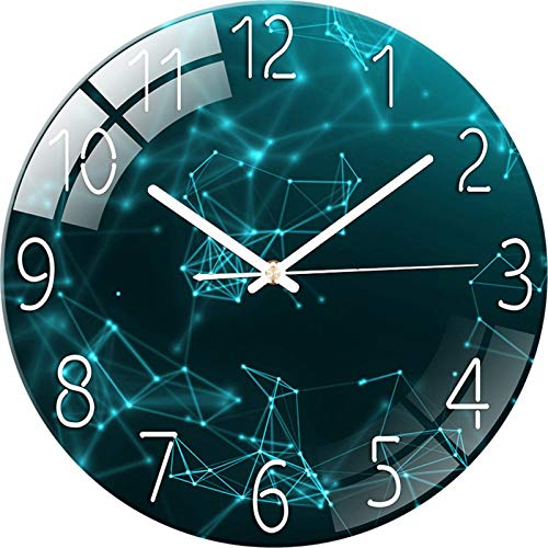 SWECOMZE Wandnuhr mit Geräuscharmes,12 Zoll 30cm Wand Uhr,Wanduhr Lautlos, Galaxie Sternenhimmel Wall Clock Home Decor für Wohnzimmer Kinderzimmer (Stil F)