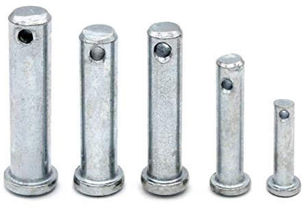 HEAVYTOOL Sicherungsbolzen verzinkt 10mm x 25mm (50 Stück) Bolzen Splintbolzen Stecksplint Sicherungsstift Steckbolzen
