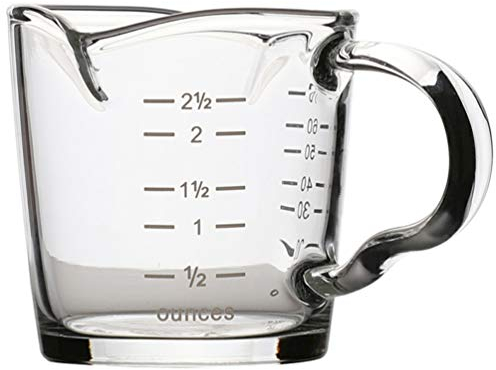 Cabilock Glas Messbecher Set mit Ausguss: 100ML Präzise Messkrug Glas Krug Küchenmessbecher Measuring Cups Set mit Griff Hitzebeständig Präzisions Messbecher für Flüssigkeiten/Feststoffen