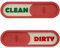 GEEKBEAR Wood Clean Dirty Magnet for Dishwasher (11. Red Slider) - Colorful Wood Sliding Indicator - Slider Type Dishwasher Sign - No-Scratch Kitchen Refrigerator Storage Decor Accessories