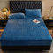 HAIBA Bedding Gesteppte Matratzenauflage- Weich Mikrofaser Matratzen Topper - mit Spannumrandung - Matratzenschoner Unterbett auch für Boxspring-Betten,Blau,90x200cm（2PCS）