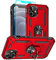 Aozuoton iPhone 12 Case with HD Screen Protector, Military Grade 16ft. Drop Tested Ring Shockproof Protective Phone Case for iPhone 12, Red