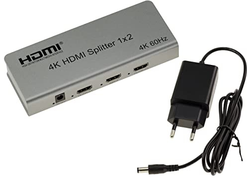 KALEA-INFORMATIQUE HDMI 2.0 4K 60Hz Videosplitter Typ Splitter, der 1 Eingangsquelle identisch auf 2 simultane Ausgänge dupliziert. CEC-Unterstützung und EDID-Management, HDCP 2.2.