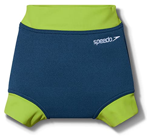 Speedo pour Enfants Learn to Swim Couche de Natation pour bébé, Bleu/Vert, 3-6 Mois