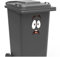 Finest Folia Aufkleber Gesicht Augen und Mund Sticker Mülltonnenaufkleber für Mülltonne Mülleimer Kühlschrank Toilette Deko selbstklebend wetterfest R206 (02 Überrascht)
