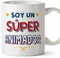 MUGFFINS Tazas para ANIMADOR hombre - En Español - Soy Súper - 11 oz / 330 ml - Regalo original y divertido