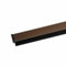Automatische Türbodendichtung Bürstendichtung Aluminium | 100cm Lang - kürzbar | selbstklebend ohne Bohren! | 12mm Leistendicke | Braun oder Weiß (Braun)