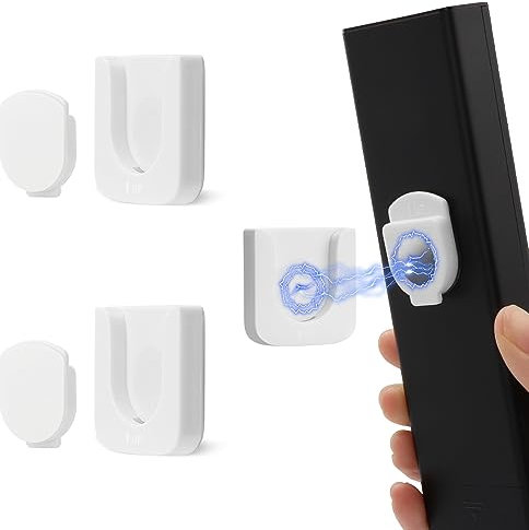 FIDWALL Confezione da 4 supporti magnetici per montaggio a parete per telecomando, design innovativo degli slot per organizzare senza sforzo il materiale per la casa(Confezione da 2, bianco)