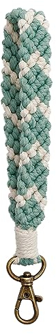 AOKSUNOVA Schlüsselanhänger Frau Grün Boho Schlüsselband Mädchen Makramee Keychain Boho Keychain Handgelenk