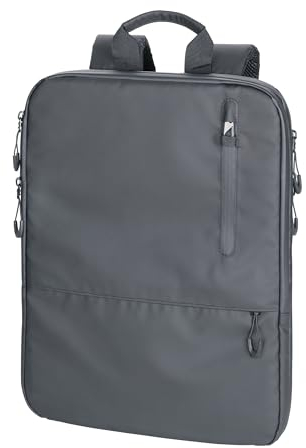 TROIKA Laptop-Rucksack Daypack Backback BLACK EXPANDABLE - mit 2 großen Fächern, erweiterbar durch zusätzlichen Reißverschluss – Polyurethan, Tarpaulin – schwarz Original