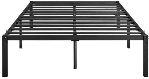 Yaheetech 41cm King Bed Frame Metal Solid 5ft Kingle Platform Bed with Heavy Duty Stetress Foundation/No Box Spring Needed/Under-bed Storage Space Assemblyel Slat Support/Non-slip Mat