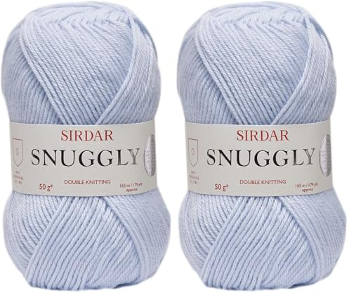 Sirdar Snuggly DK Double Knitting, Pastel Blue (321), 50g (Pack of 2)