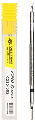 Lötkolbenspitzen Edelstahl-Lötspitzen Lötkolben-Ersatzspitzen C210-002 Gebogene Spitzen Schweißverbrauchsmaterialwerkzeug Für T210 T26